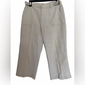 Sag Harbor 8P Beige Capris front pockets 55% Linen